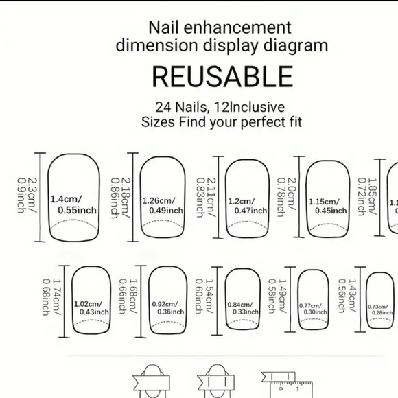 Press On Nails Set for Hands Feet Yellow Square 3D Bee & Flower Rhinestones - Picture 5 of 5